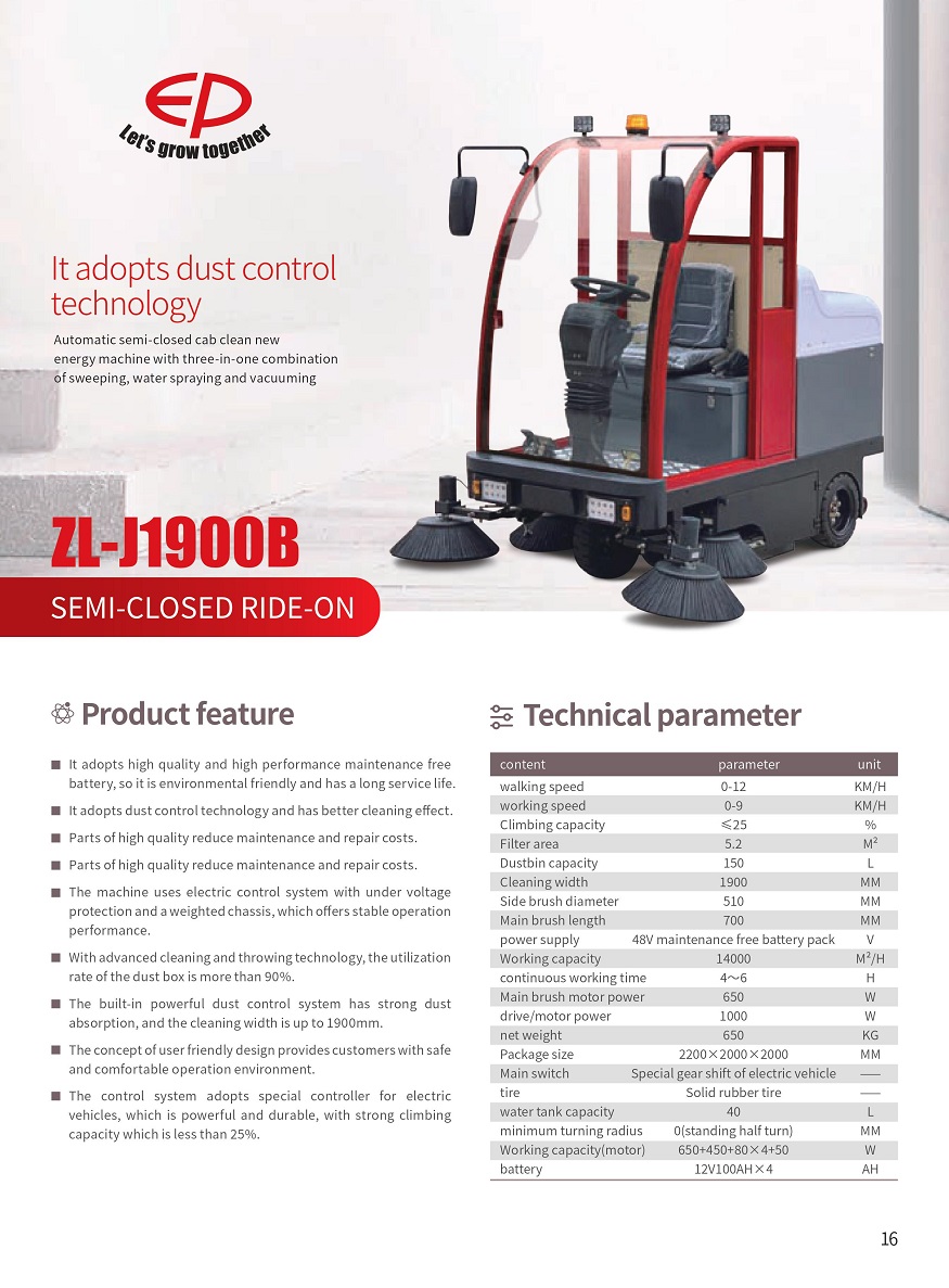 Xe quét rác, hút bụi, làm sạch nhà xưởng công nghiệp, đường phố, sân bay...